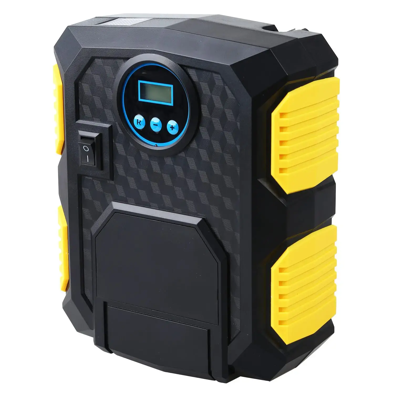 Digital tire inflator front view with LCD display