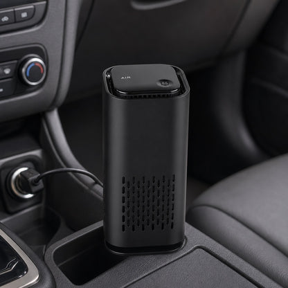 PureCabin FreshDrive black model powered by car USB port